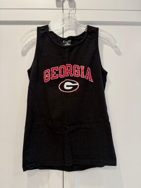 Georgia Black Big Kids Tank Top with Logo
